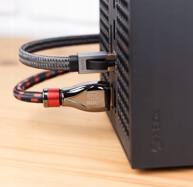 Reagle Kabel RJ45 Cat 8 LAN Ethernet płaska skrętka 5m 40Gbps 2000MHz oplot nylonowy przewód sieciowy ekranowany SFTP kabel internetowy