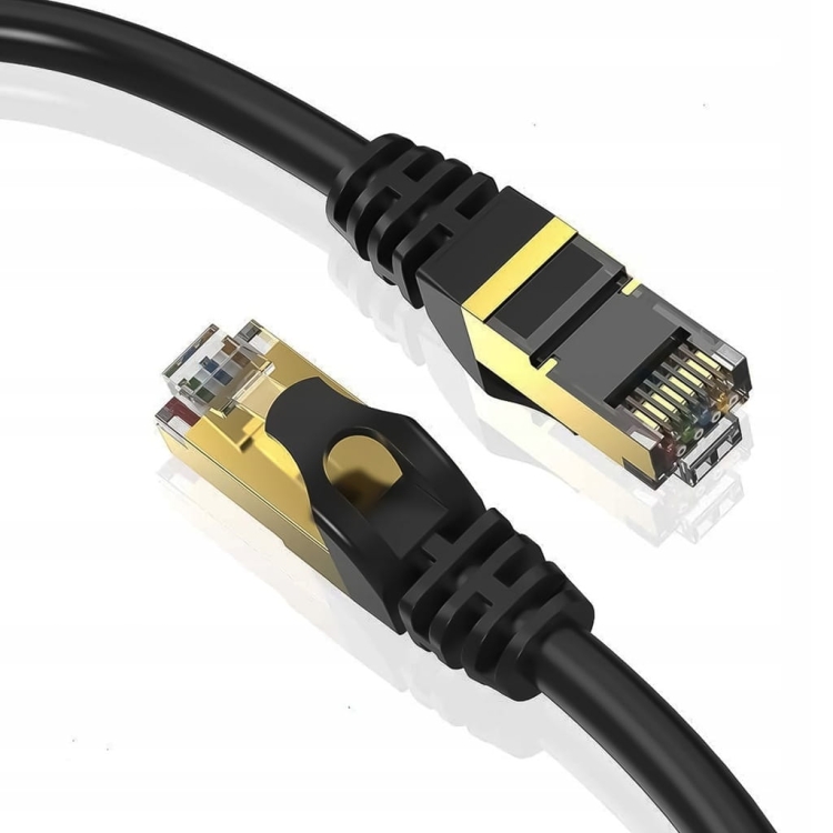 Reagle RE500M kabel sieciowy Cat 8 RJ45 5 m czarny – płaski przewód Ethernet 40 Gb/s 2000 MHz