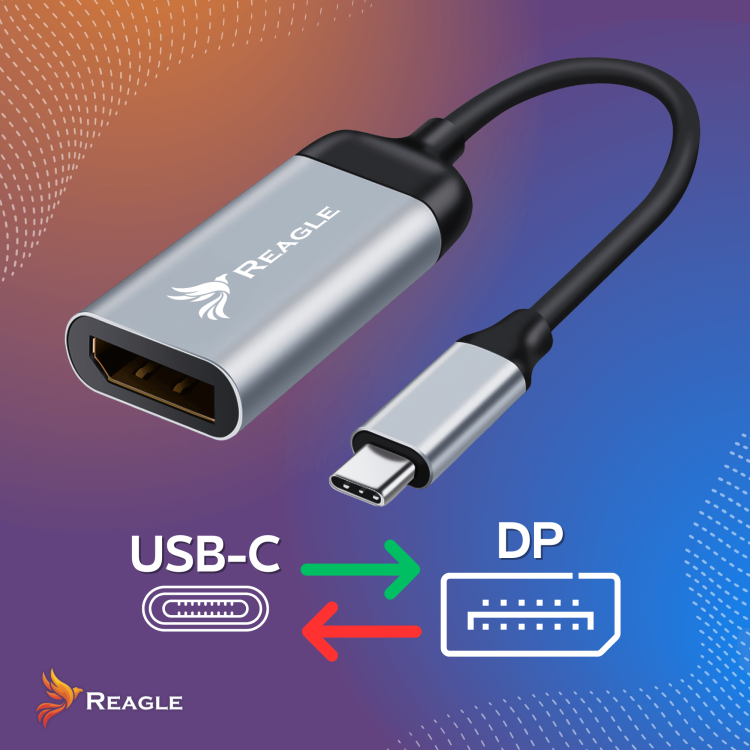 Reagle RYCD5 USB-C-Hub einseitig DisplayPort 4K 60Hz mit Plug-and-Play-Funktion