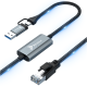 Kabel sieciowy Reagle RUARJ300P USB-C USB-A do RJ45 Ethernet 2w1 – szybkie połączenie internetowe 2,5 Gb/s