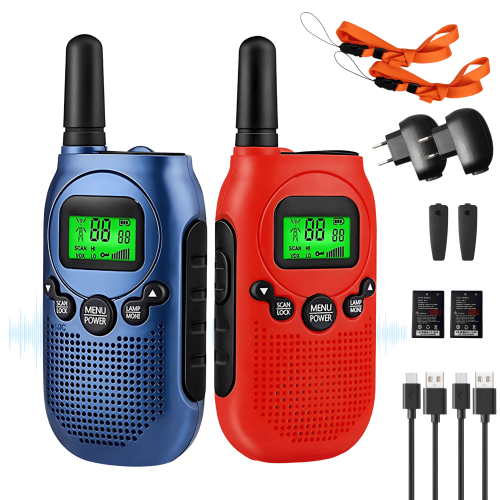 REAGLE RWT3 Walkie Talkie – set of 2 two-way radios PMR 3 km with VOX and LED flashlight