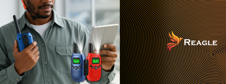 REAGLE USB-C Walkie Talkies – rechargeable 1500 mAh battery for kids and adults