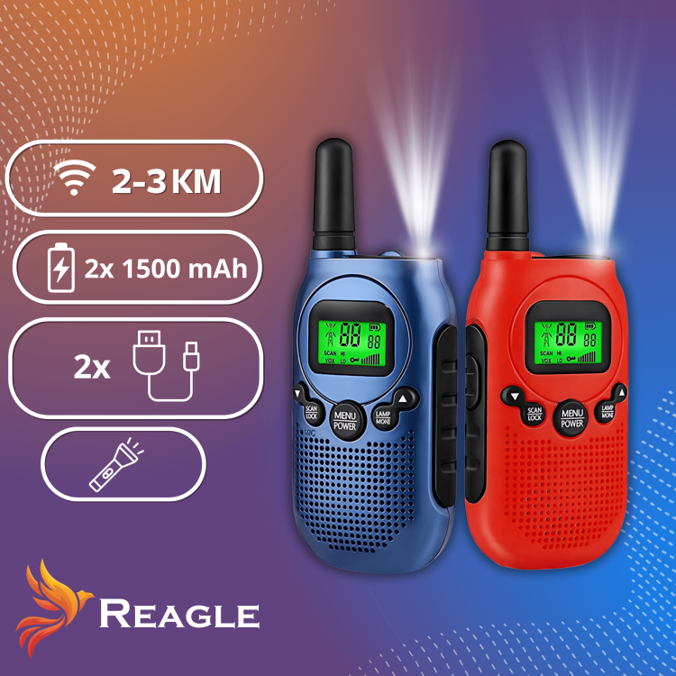 REAGLE 2x Walkie Talkie – reliable communication for trips, construction sites and outdoors