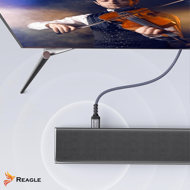 Reagle HDMI 2.1 Kabel optyczny – obsługa 8K, 4K 120Hz, HDR – idealny przewód do telewizora OLED, QLED i kina domowego