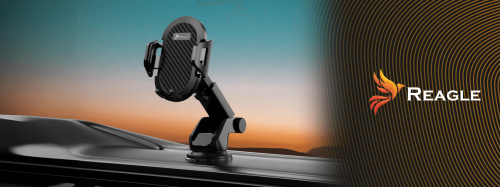 Reagle RCARHOLD1 mounted on the front windshield – stable phone holding while driving