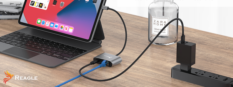 USB-C-Reagle-Adapter – Anwendung mit Laptop