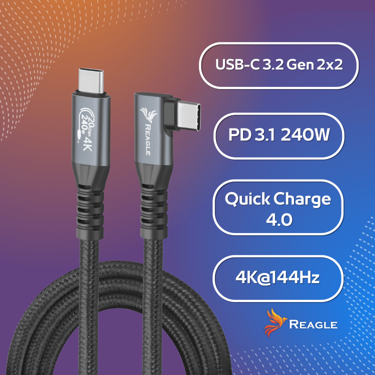 Kabel USB-C 240W Power Delivery i Quick Charge 4.0 – superszybkie ładowanie Reagle
