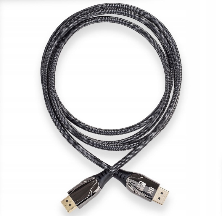 Reagle RDP300P – kabel DisplayPort 1.4 8K 60Hz 4K 144Hz z pozłacanymi końcówkami i nylonowym oplotem