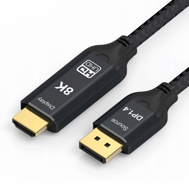 bliżenie końcówki HDMI kabla Reagle RDH100P3 – solidna konstrukcja, 8K HDR