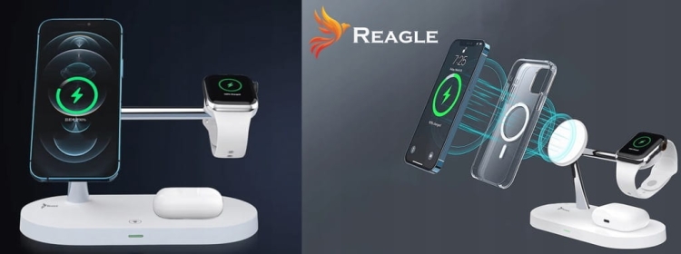 Ładowarka MagSafe 5w1 – Qi 15W, Apple Watch 3W, port USB-A, szybkie ładowanie iPhone