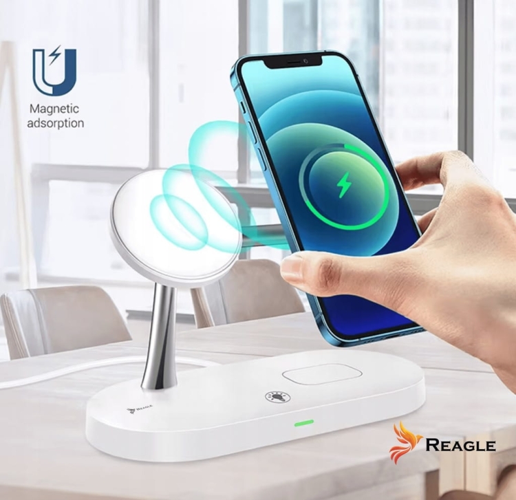 MagSafe 15W – stabilne ładowanie iPhone na stojaku, ładowarka indukcyjna 5w1 Reagle
