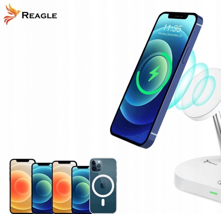 Ładowarka 5w1 z dodatkowymi portami – USB-A 10W, Qi 15W, ładowanie iPhone i słuchawek