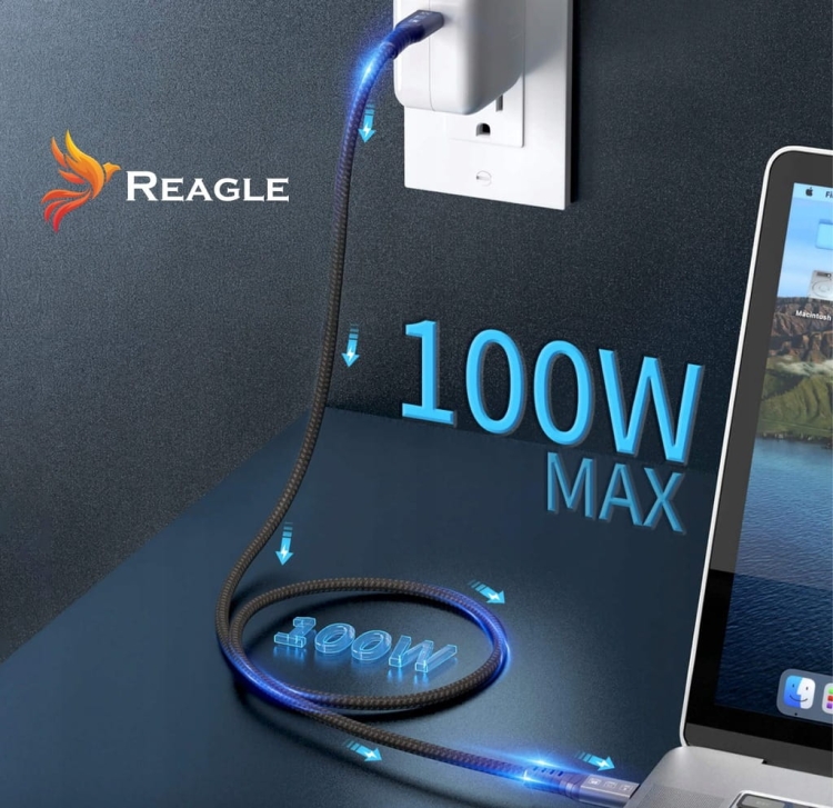 Kabel Reagle USB-C 4.0 PD 240W – obsługa obrazu 8K i transfer danych 40Gbps