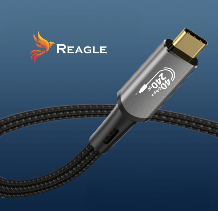 Kabel USB-C 4.0 PD 240W Reagle – obsługa Thunderbolt 3/4 i Power Delivery