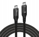 Reagle Kabel Thunderbolt 4 Pro USB-C 0,5m – przewód w oplocie nylonowym, końcówki metalowe, szybki transfer 40 Gbps i ładowanie 100W PD.