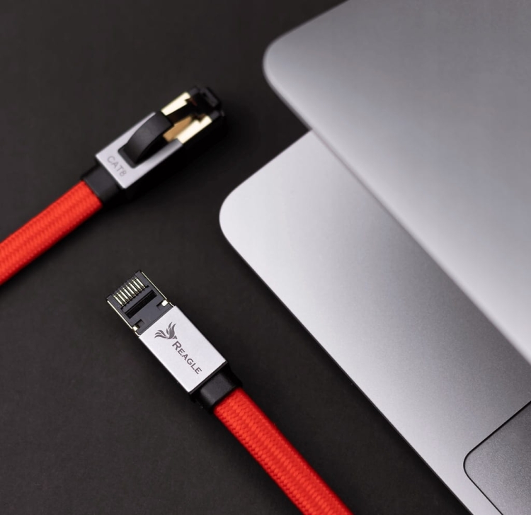 Kabel do routera Reagle RE1000GP Cat 8 10m – kabel skrętka RJ45 w oplocie