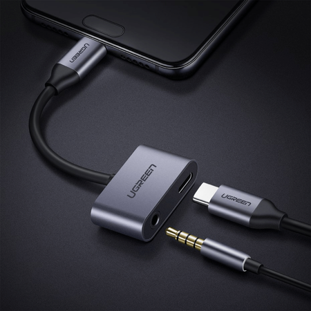 UGREEN hub rozdzielacz do słuchawek USB-C jack 3,5