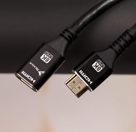 Reagle Przedłużacz Kabel Adapter HDMI 2.1 4K 144Hz 2M