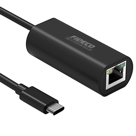 Fideco Karta Sieciowa USB-C GIGABIT LAN 100 / 1000Mb RJ45