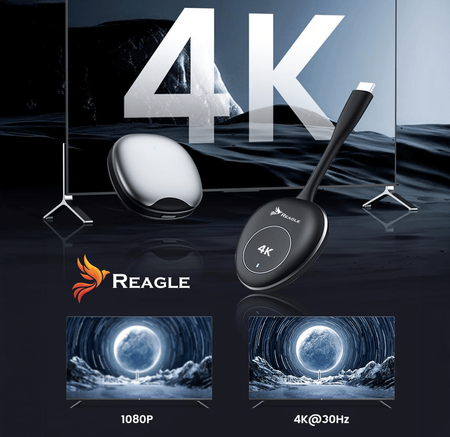 REAGLE BEZPRZEWODOWY TRANSMITER OBRAZU HDMI NADAJNIK ODBIORNIK 4K 30Hz 50M