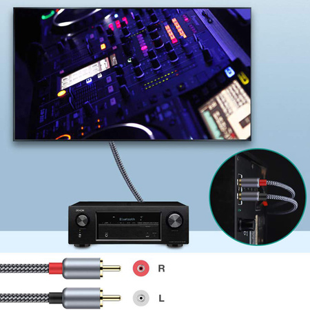 Reagle kabel 2RCA - 2RCA cinch PRO OFC HQ AUDIO STEREO 1M