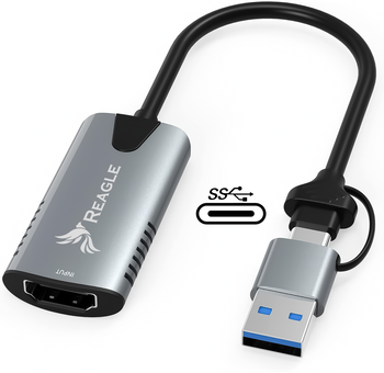 Reagle Karta Przechwytywania VIDEO Grabber HDMI PC USB 2w1 USB-C