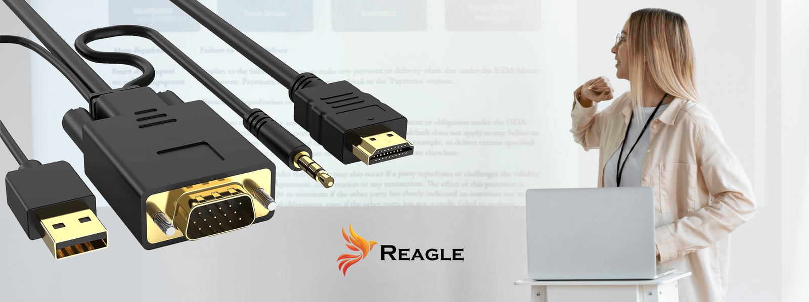 Reagle Kabel Vga Na Hdmi M Full Hd D Sub Przew D Adapter Dzwi K Audio Jack Tytu Sklepu