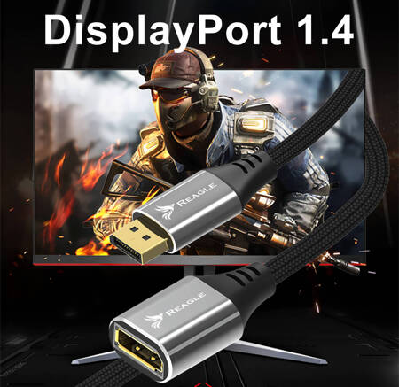 Przedłużacz DisplayPort 1.4 DP 8K 4K@144Hz HDR 2M