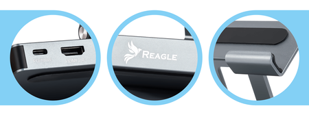 REAGLE ALUMINIOWY STOJAK PODSTAWKA IPAD TABLET + HUB HDMI 4K 60Hz PD USB-C