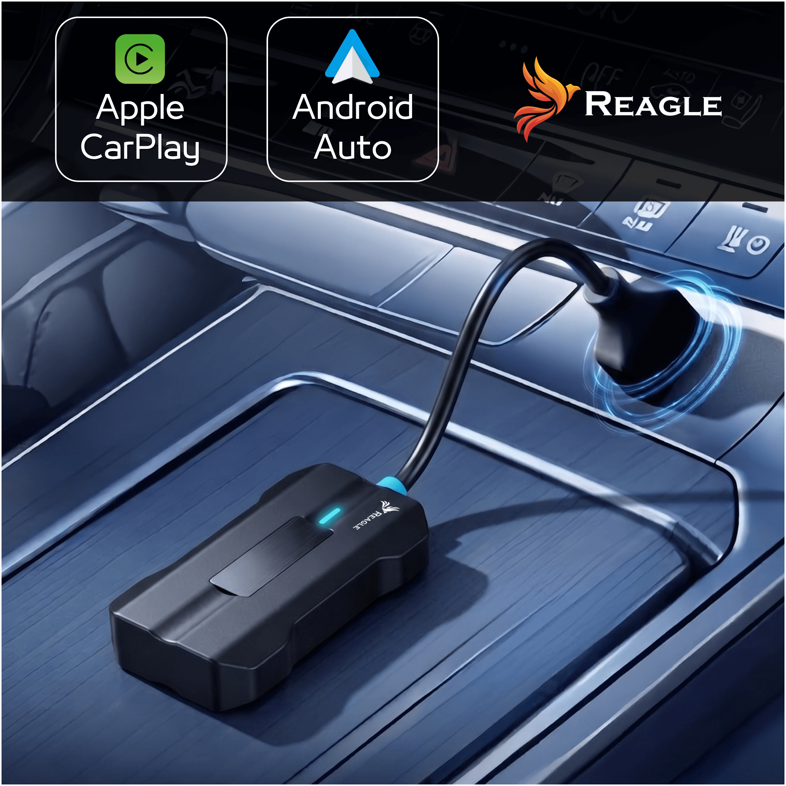 Reagle RCAR5 — adapter bezprzewodowy CarPlay i Android Auto