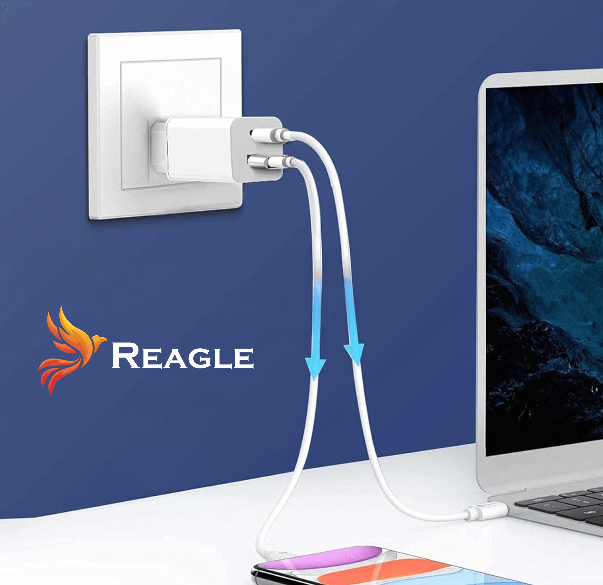 Szybka Ładowarka GaN 65w USB-C Qc 3.0 Zasilacz Do Macbook Laptopa Iphone 16