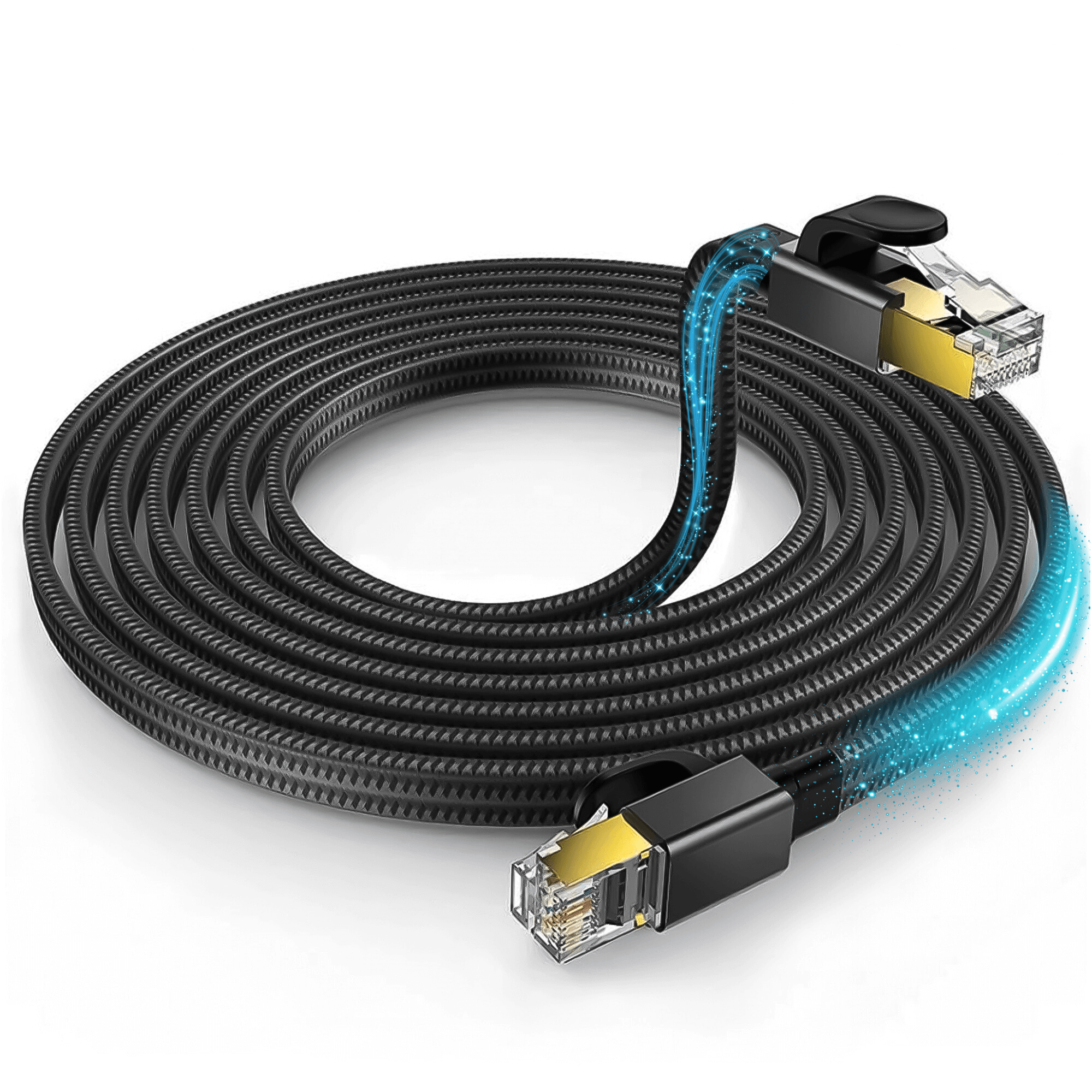 Kabel skrętka RJ45 do internetu, płaski - 5m