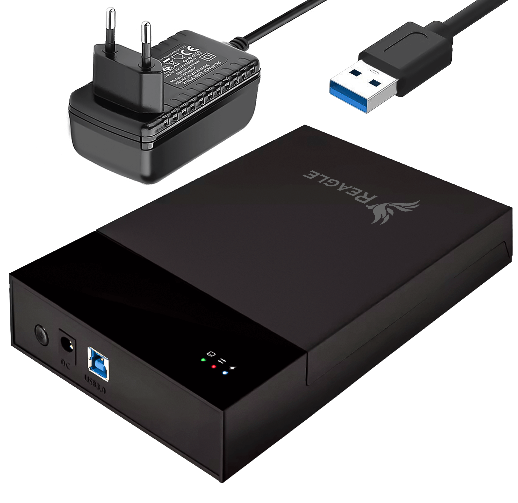 thumbnail image 2 of Ennotek 3.5" Aluminum USB 3.0 Hard Drive Caddy For SATA HDD/SSD – Supports UASP & 10TB 2 of 6